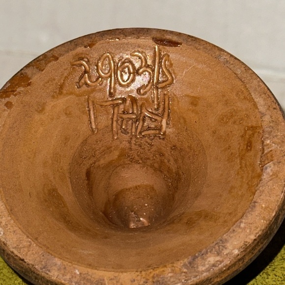 VINTAGE ITALIAN FLORENTINE GOLD GILT POTTERY PLANTER - ITALY - Picture 6 of 8